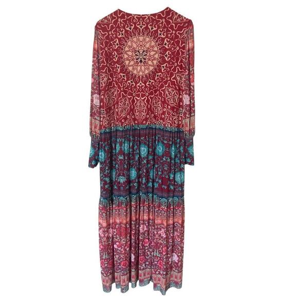 BLACKMILK Floral Boho Long Sleeve Maxi Dress, Size X-Large - Picture 2 of 10